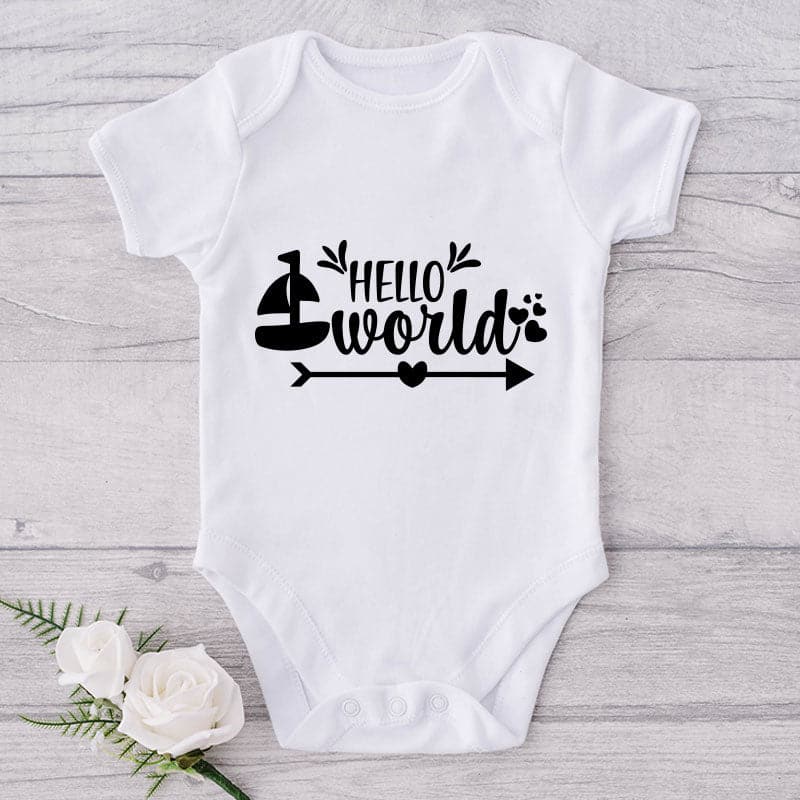 Hello World-Onesie-Adorable Baby Clothes-Clothes For Baby-Best Gift For Papa-Best Gift For Mama-Cute Onesie