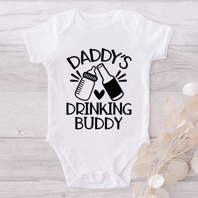 Daddy's Drinking Buddy-Funny Onesie-Adorable Baby Clothes-Clothes For Baby-Best Gift For Papa-Best Gift For Mama-Cute Onesie