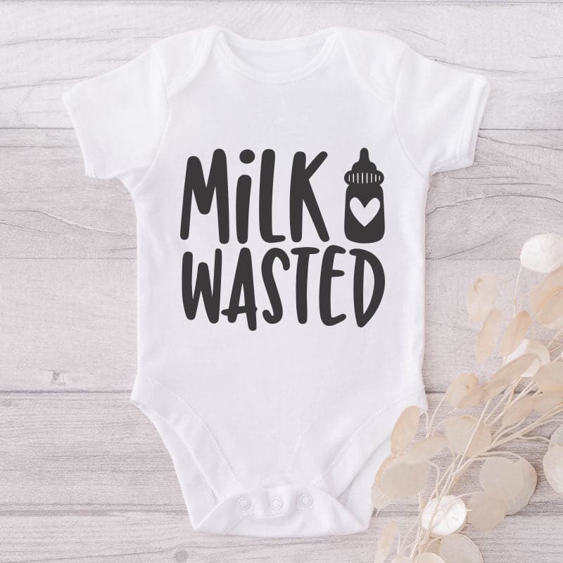 Milk Wasted-Funny Onesie-Adorable Baby Clothes-Clothes For Baby-Best Gift For Papa-Best Gift For Mama-Cute Onesie