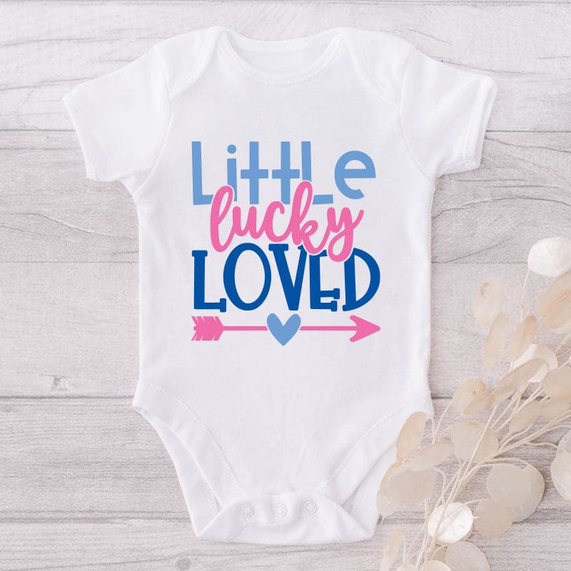Little Lucky Loved-Onesie-Adorable Baby Clothes-Clothes For Baby-Best Gift For Papa-Best Gift For Mama-Cute Onesie