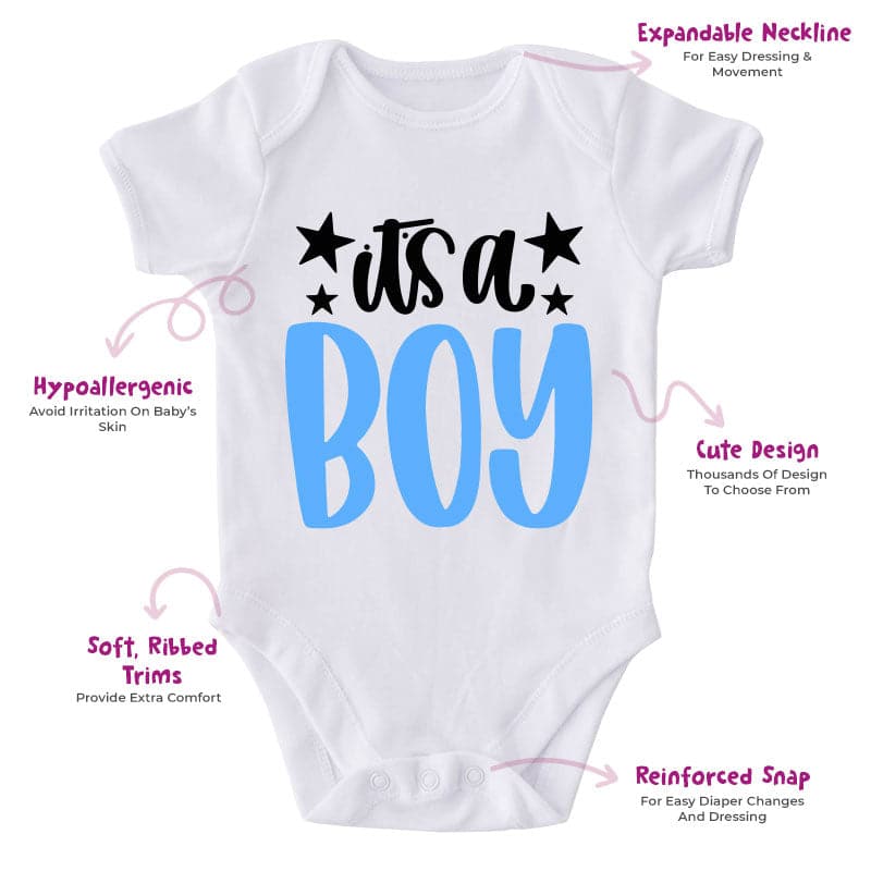 It's A Boy-Onesie-Best Gift For Babies-Adorable Baby Clothes-Clothes For Baby-Best Gift For Papa-Best Gift For Mama-Cute Onesie