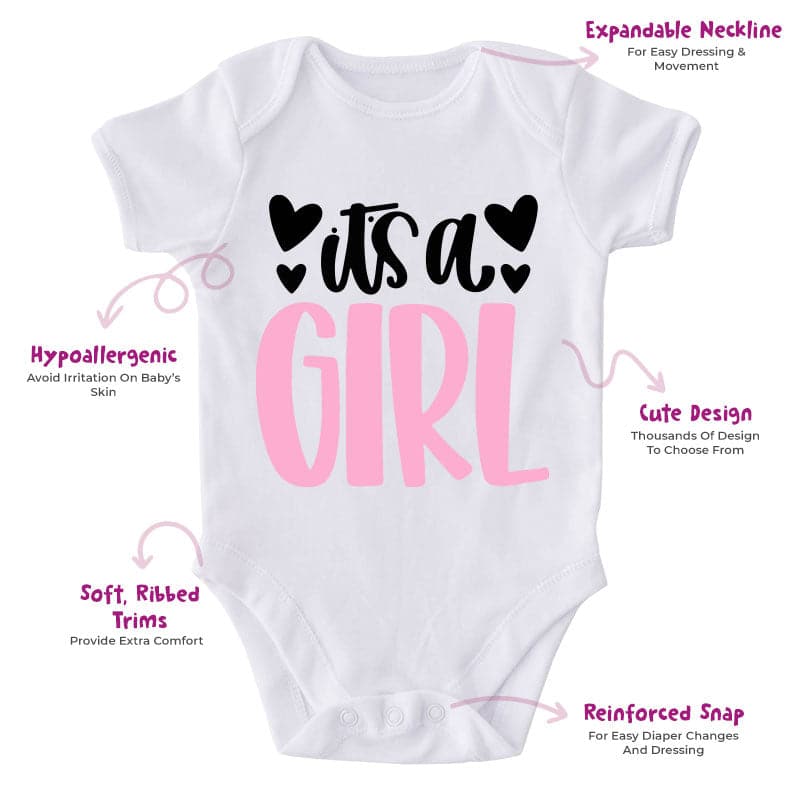 It's A Girl-Onesie-Best Gift For Babies-Adorable Baby Clothes-Clothes For Baby-Best Gift For Papa-Best Gift For Mama-Cute Onesie