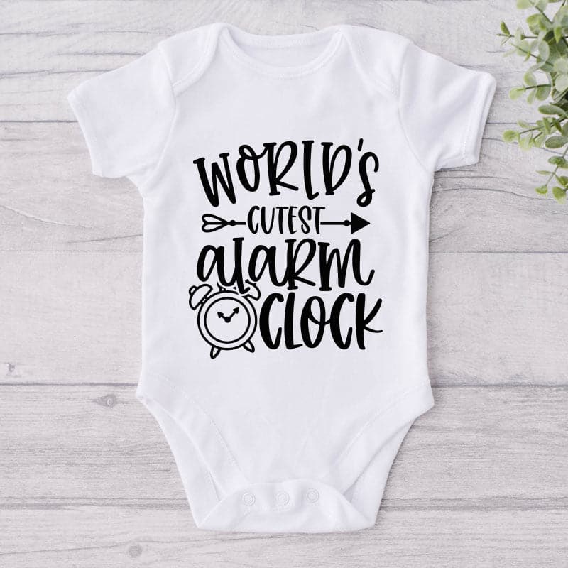 World's Cutest Alarm Clock-Onesie-Best Gift For Babies-Adorable Baby Clothes-Clothes For Baby-Best Gift For Papa-Best Gift For Mama-Cute Onesie