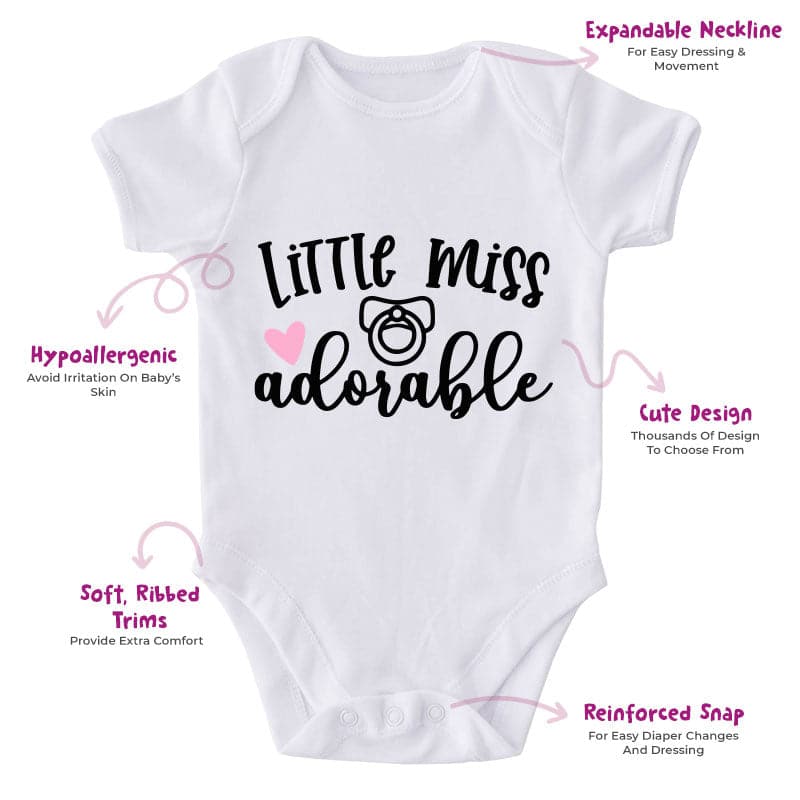 Little Miss Adorable-Onesie-Best Gift For Babies-Adorable Baby Clothes-Clothes For Baby-Best Gift For Papa-Best Gift For Mama-Cute Onesie