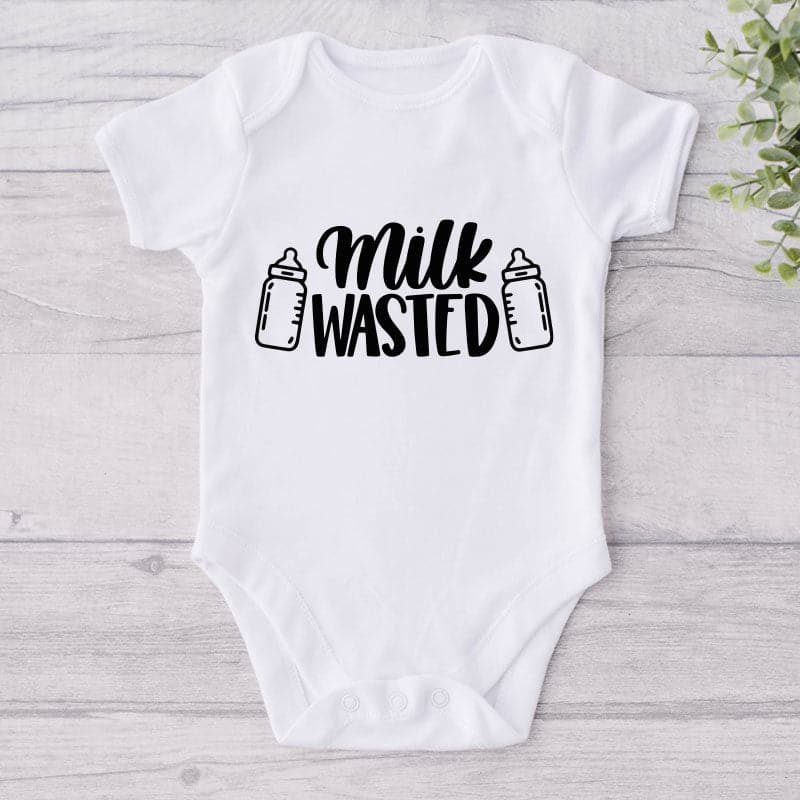 Milk Wasted-Best Gift For Babies-Adorable Baby Clothes-Clothes For Baby-Best Gift For Papa-Best Gift For Mama-Cute Onesie