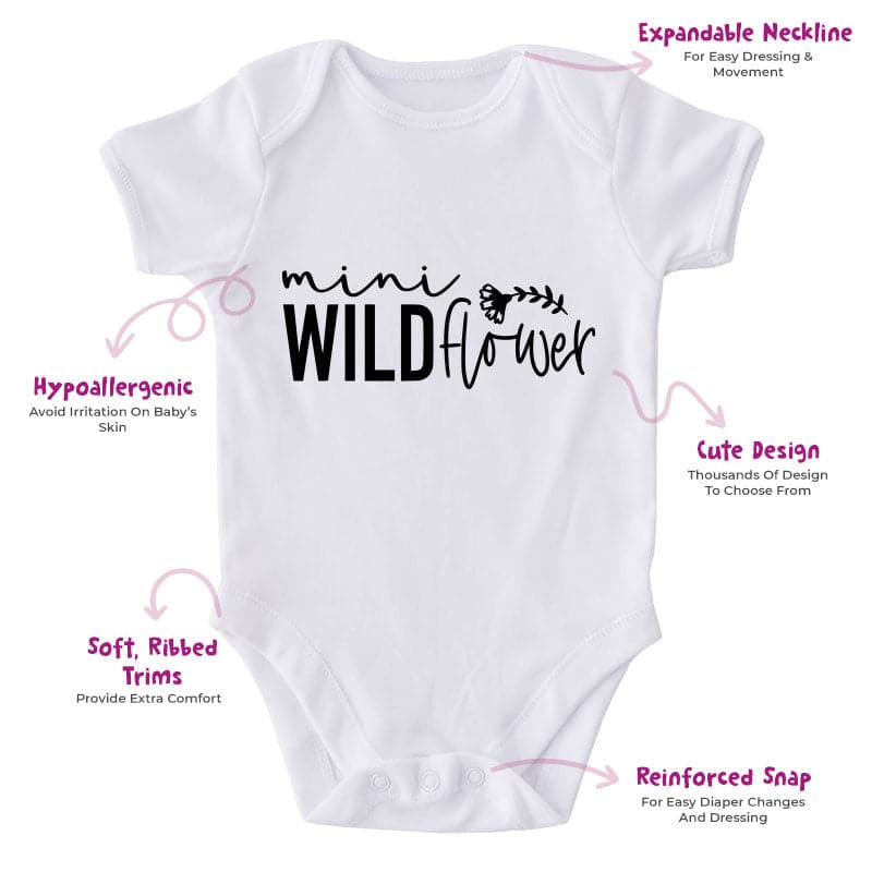 Mini Wild Flower-Onesie-Best Gift For Babies-Adorable Baby Clothes-Clothes For Baby-Best Gift For Papa-Best Gift For Mama-Cute Onesie