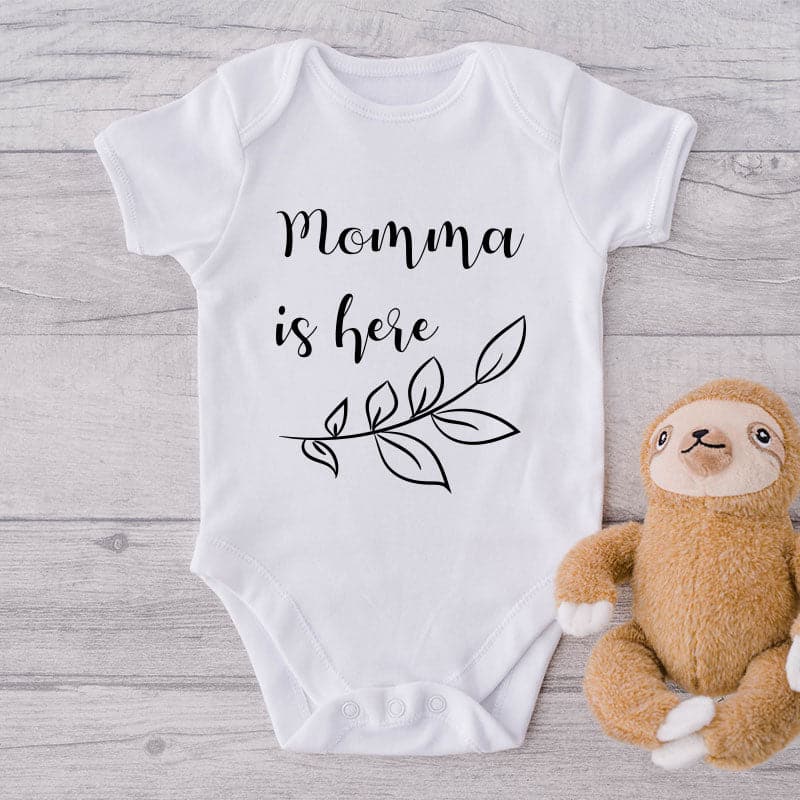 Momma Is Here-Onesie-Best Gift For Babies-Adorable Baby Clothes-Clothes For Baby-Best Gift For Papa-Best Gift For Mama-Cute Onesie