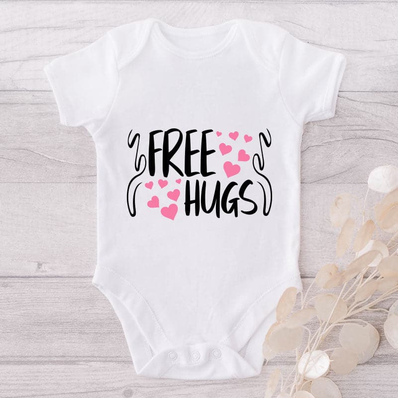 Free Hugs-Onesie-Best Gift For Babies-Adorable Baby Clothes-Clothes For Baby-Best Gift For Papa-Best Gift For Mama-Cute Onesie