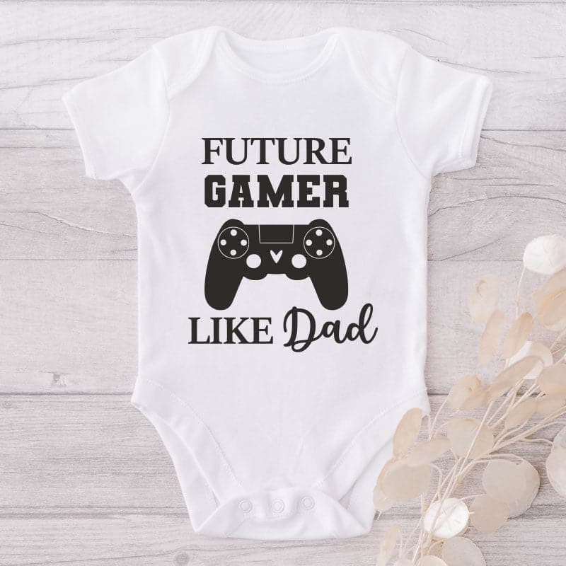 Future Gamer Like Dad-Onesie-Best Gift For Babies-Adorable Baby Clothes-Clothes For Baby-Best Gift For Papa-Best Gift For Mama-Cute Onesie