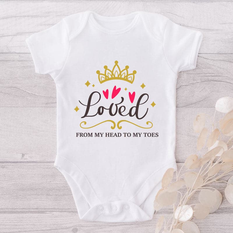 Loved From Head To My Toes-Onesie-Best Gift For Babies-Adorable Baby Clothes-Clothes For Baby-Best Gift For Papa-Best Gift For Mama-Cute Onesie