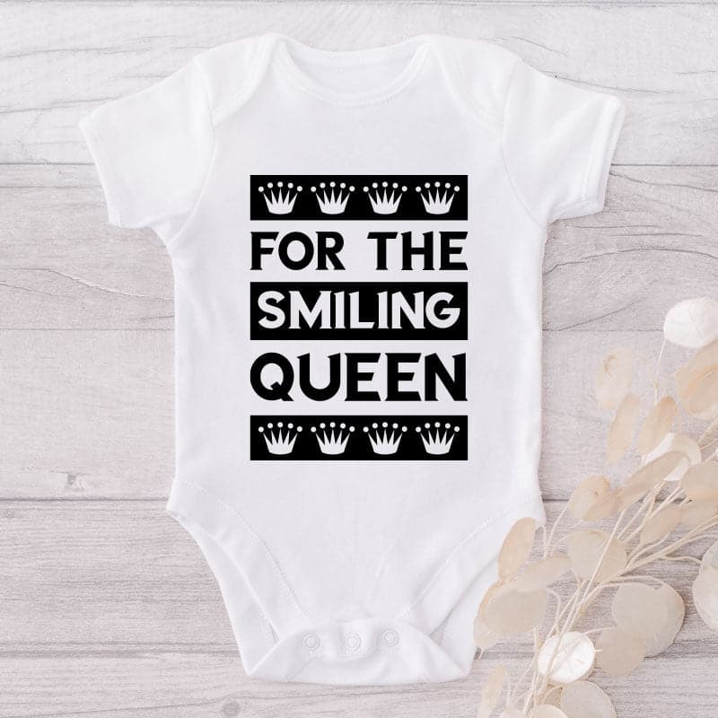 For The Smiling Queen-Onesie-Best Gift For Babies-Adorable Baby Clothes-Clothes For Baby-Best Gift For Papa-Best Gift For Mama-Cute Onesie