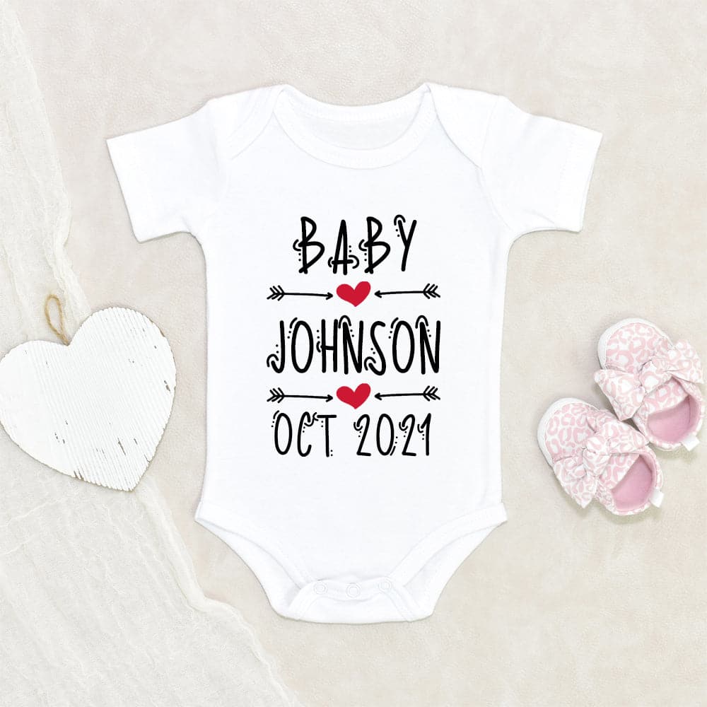 Pregnancy Announcement Onesie - Pregnancy Reveal Onesie - Baby Onesie - Baby Announcement Onesie - Baby Announcement Clothes - Personalized Baby Onesie