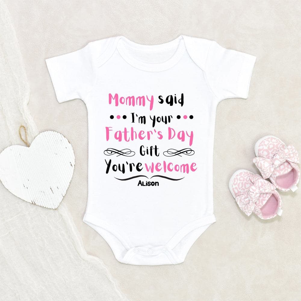 Personalized Girl Onesie - Funny Fathers Day Onesie - First Father's Day Onesie - Father's Day Onesie - Father's Day Gift - Baby Father's Day Onesie