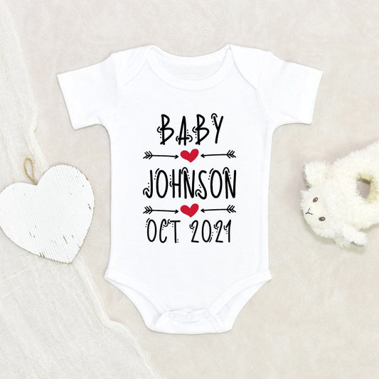 Pregnancy Announcement Onesie - Pregnancy Reveal Onesie - Baby Onesie - Baby Announcement Onesie - Baby Announcement Clothes - Personalized Baby Onesie