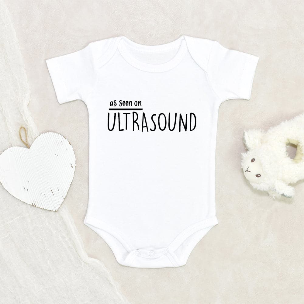 Funny Baby Onesie Cute Baby Onesie As Seen On Ultrasound Text Baby