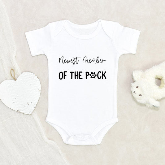Paw Print Onesie - Cute Wolf Paw Onesie - Newest Member of the Pack Baby Clothes - Cute Wolf Baby Onesie - Pregnancy Announcement Onesie