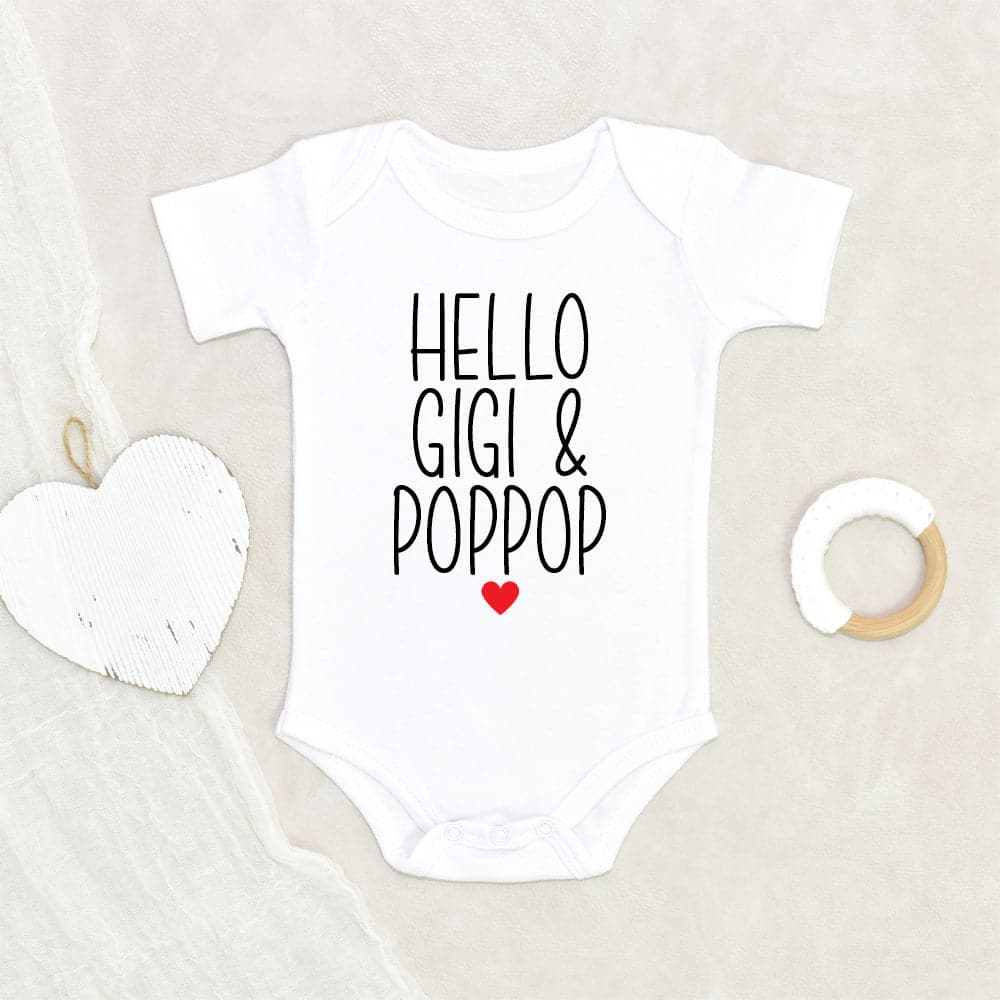 Pregnancy Announcement Gigi Shirts For Babies Grandparents