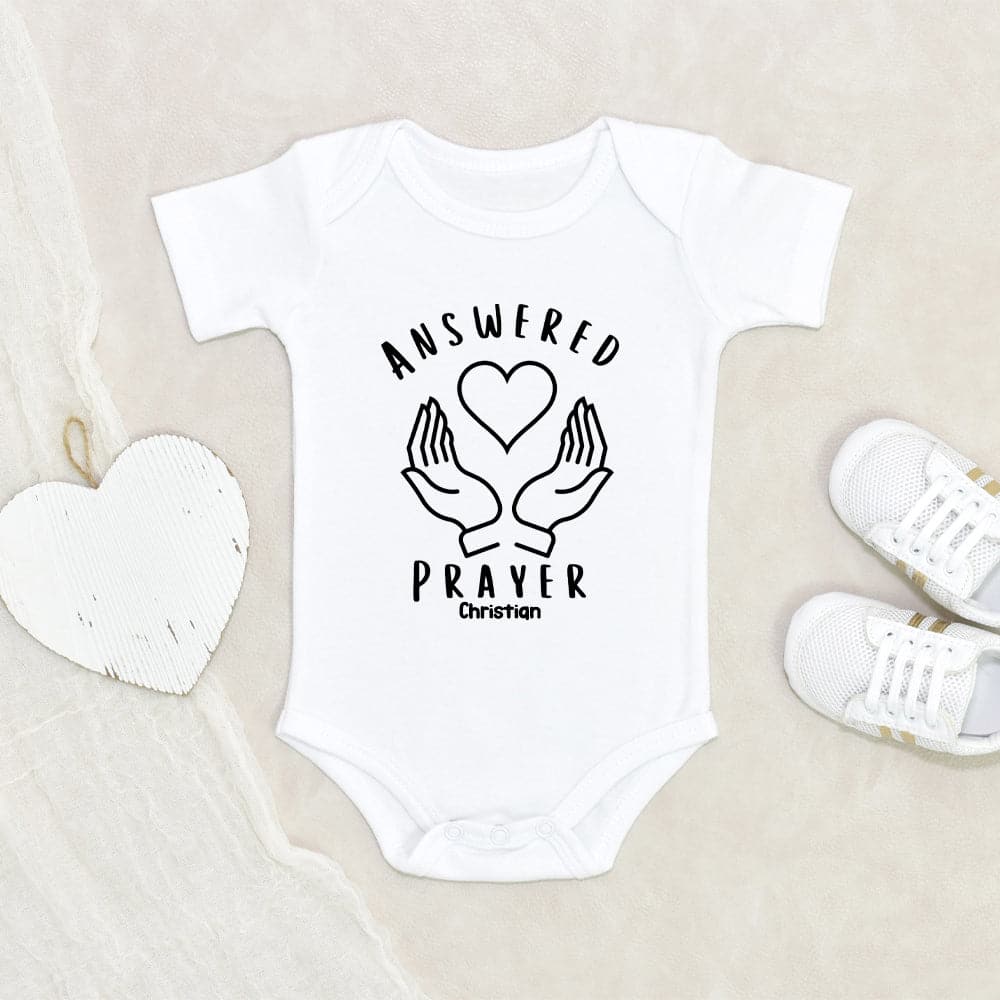 Pregnancy Reveal Onesie - IVF Baby Announcement Onesie - Answered Prayer Onesie - IVF Baby Onesie - Pregnancy Announcement Clothes