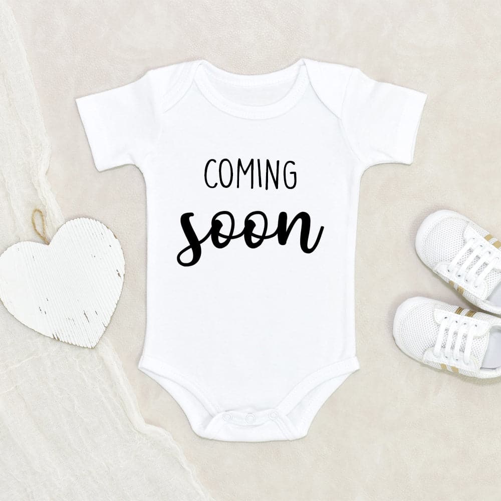 Baby Shower Gift Cute Baby Onesie Coming Soon Baby Onesie Pregnancy Reveal Baby Onesie Pregnancy Announcement Baby Onesie