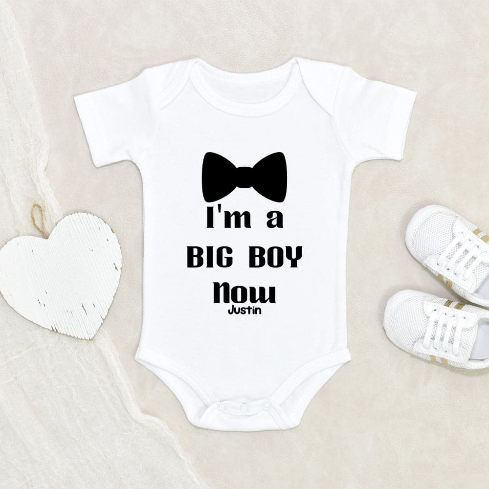 Personalized Boy Onesie - Baby Birthday Onesie - I'm a Big Boy Now Onesie - Boy Birthday Onesie - Birthday Onesie - Bowtie Onesie - Boy BowTie Onesie
