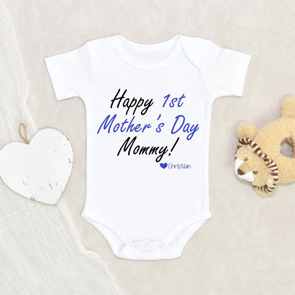 Personalized Baby Mother's Day - Happy Mothers Day Onesie - Mothers Day Onesie - Baby Boys Mothers Day Onesie - Boys Mothers Day Onesie