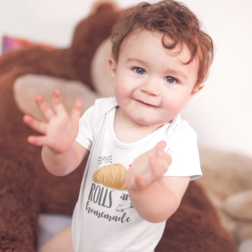 Thanksgiving Onesie - My Rolls Are Homemade Onesie - Cute Fall Clothes - Funny Baby Onesie