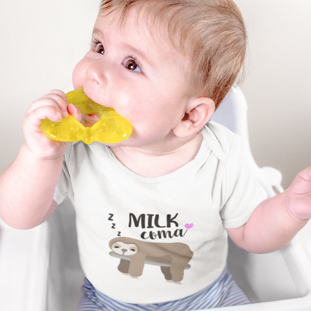 Milk Coma Baby Onesie - Cute Baby Onesie - Baby Clothes - Funny Baby Onesie - Sloth Baby Onesie