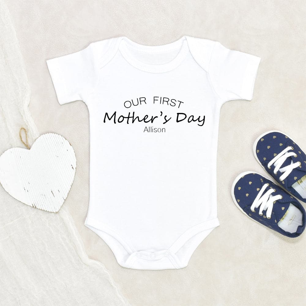 Personalized Baby Onesie - Our First Mother's Day Onesie - Custom Baby Onesie - Gift For Baby - Custom Baby Clothes - Baby Shower Gift