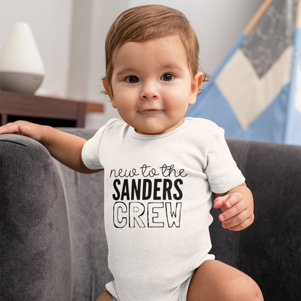 Custom Baby Onesie - Personalized Baby Gift - Personalized New To The Crew Onesie