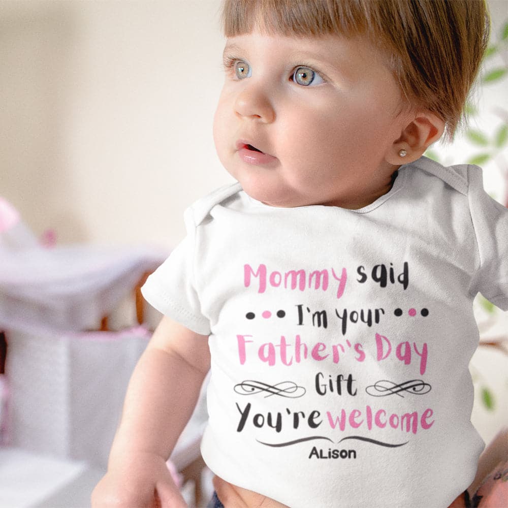 Personalized Girl Onesie - Funny Fathers Day Onesie - First Father's Day Onesie - Father's Day Onesie - Father's Day Gift - Baby Father's Day Onesie