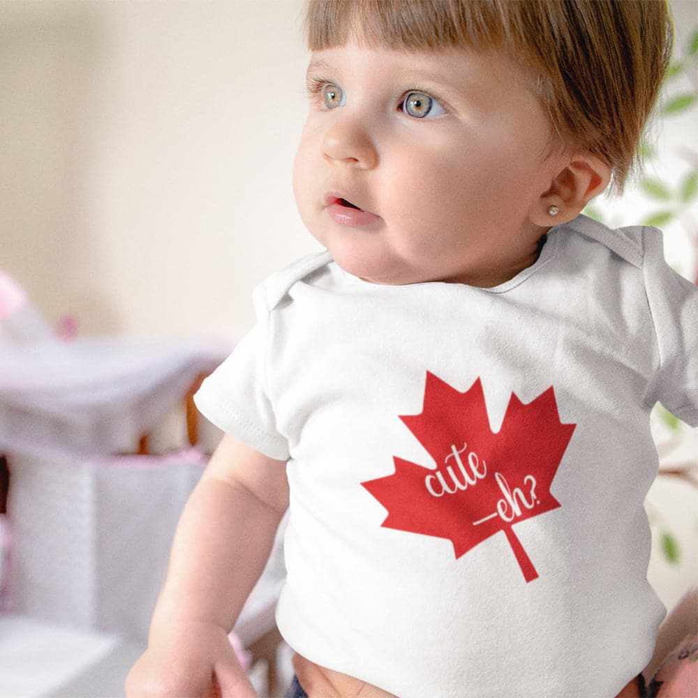 Baby Onesie - Canadian Baby Clothes - Funny Baby Clothes - Cute Eh? Baby Onesie - Cute Baby Onesie