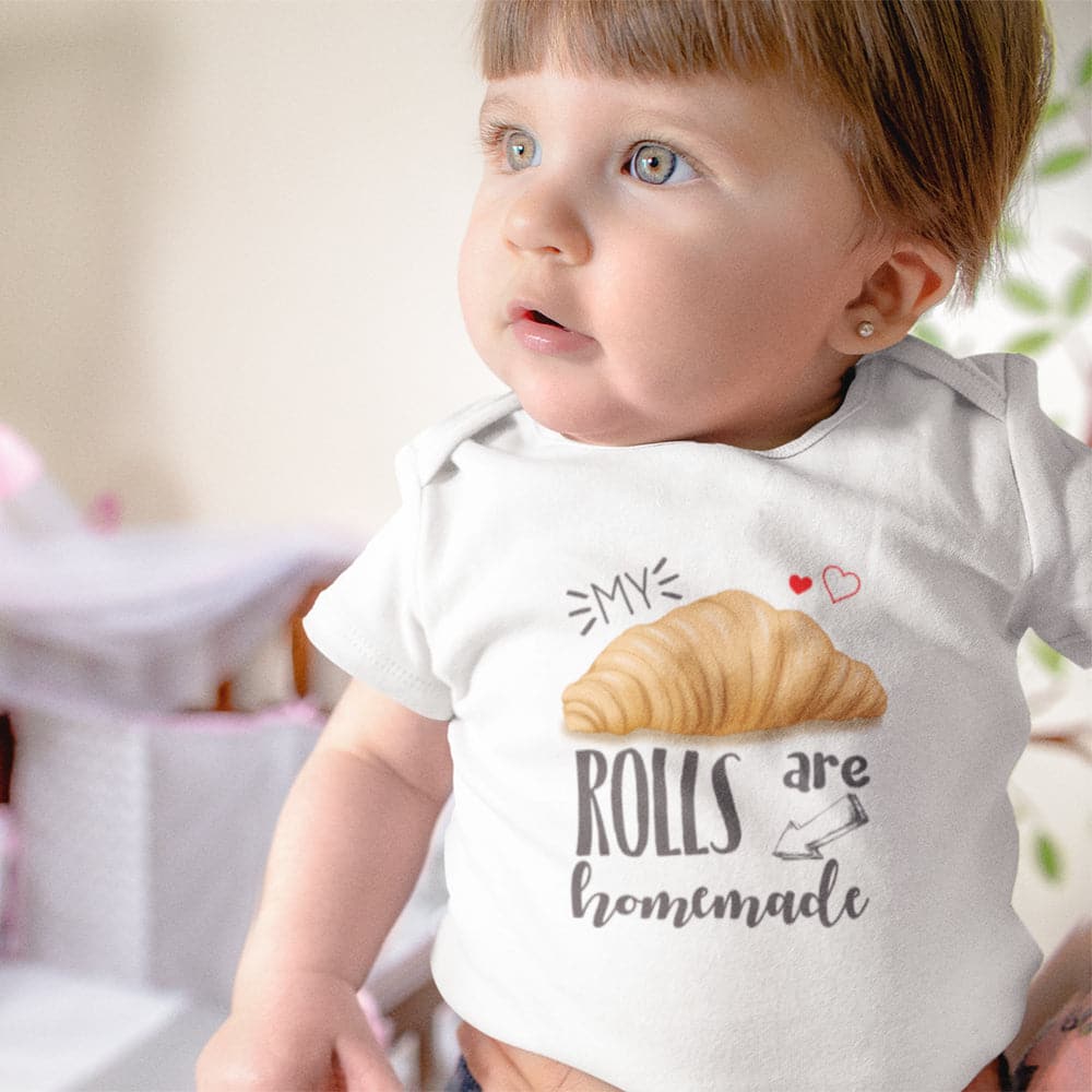 Thanksgiving Onesie - My Rolls Are Homemade Onesie - Cute Fall Clothes - Funny Baby Onesie