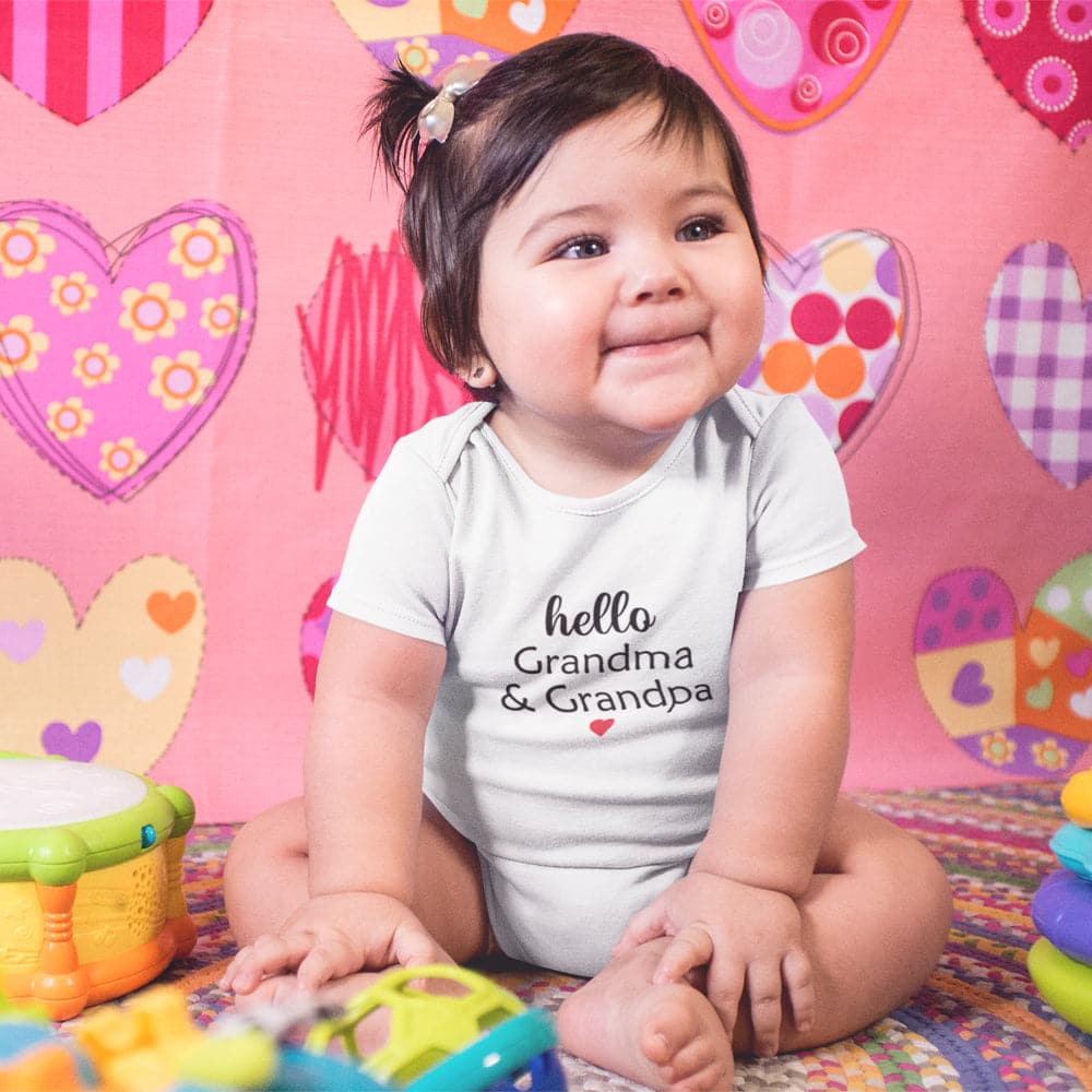 Baby Reveal To Grandparents - Pregnancy Announcement Onesie - Hello Grandma And Grandpa Onesie - Grandparents Announcement Onesie - Cute Baby Clothes