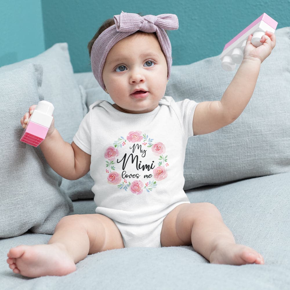 New Mimi Baby Onesie - Cute Baby Onesie - My Mimi Loves Me Baby Onesie - Boho Baby Onesie - Mimi Baby Clothes