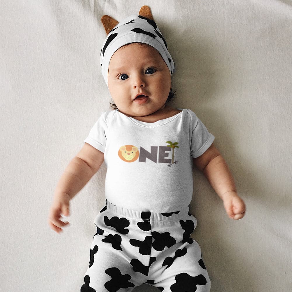 One Year Birthday Clothes Or Onesie Jungle Theme - First Birthday Jungle Boy Onesie - Birthday Baby Boy Gift - Animal Onesie