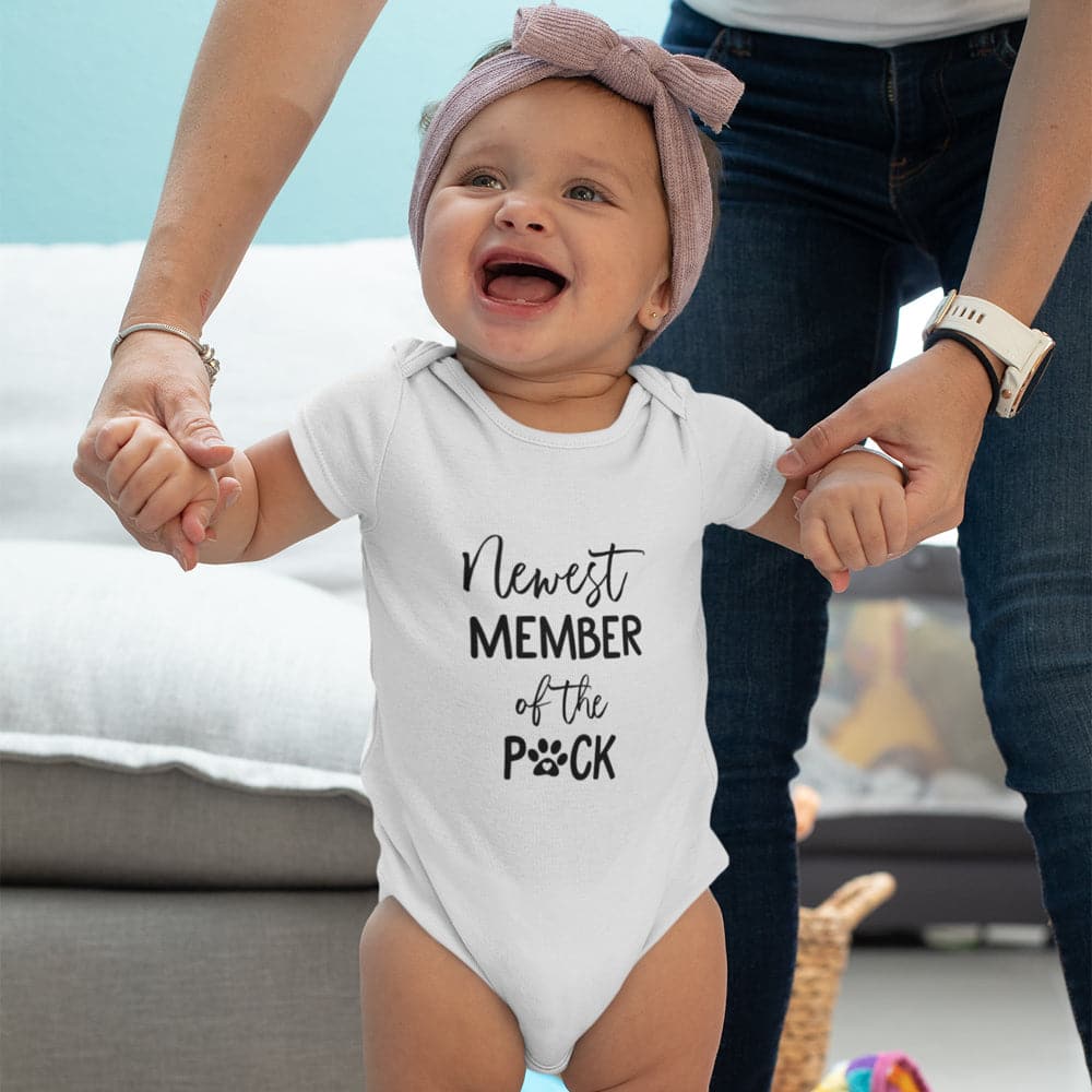 Pregnancy Announcement Onesie - Wolf Pack Onesie - Newest Member of the Pack Baby Clothes - Cute Wolf Baby Onesie
