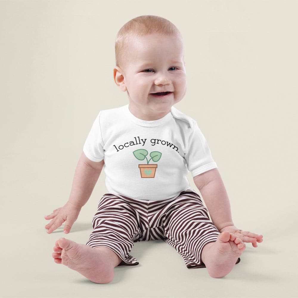 Plant Baby Onesie - Vegan Baby Clothes - Locally Grown Onesie - Cute Baby Clothes
