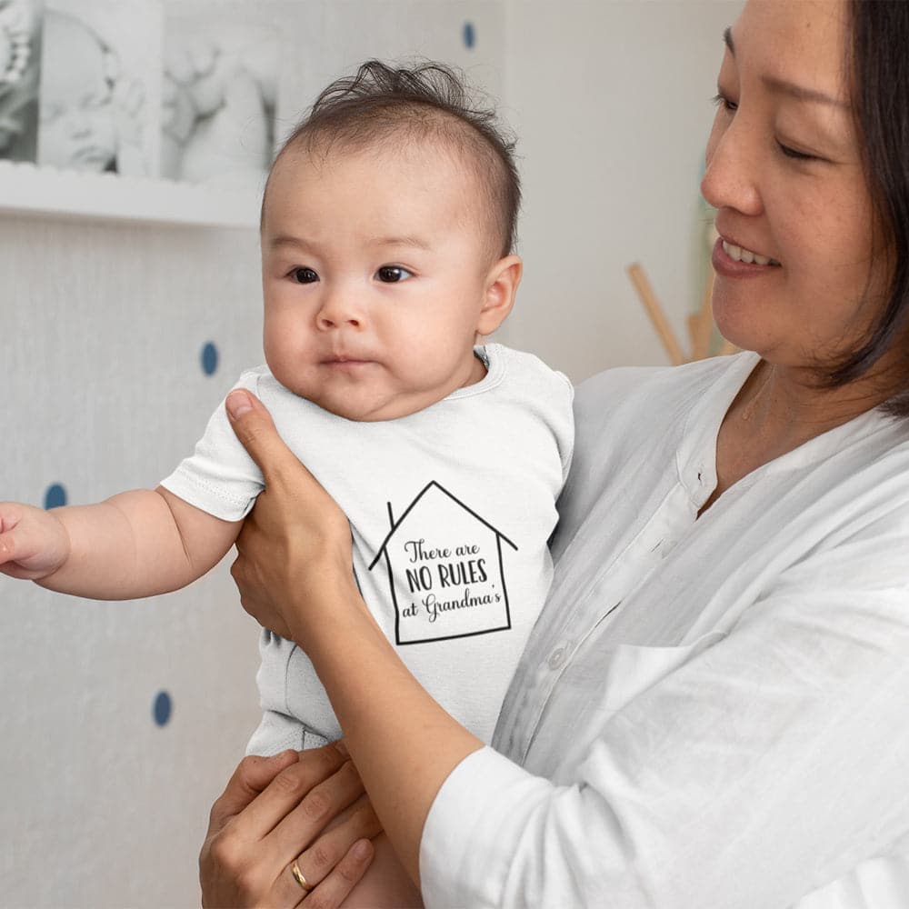 Grandma Baby Onesie - Funny Baby Onesie - There Are No Rules At Grandma's Onesie - Cute Baby Clothes - Grandparents Baby Onesie