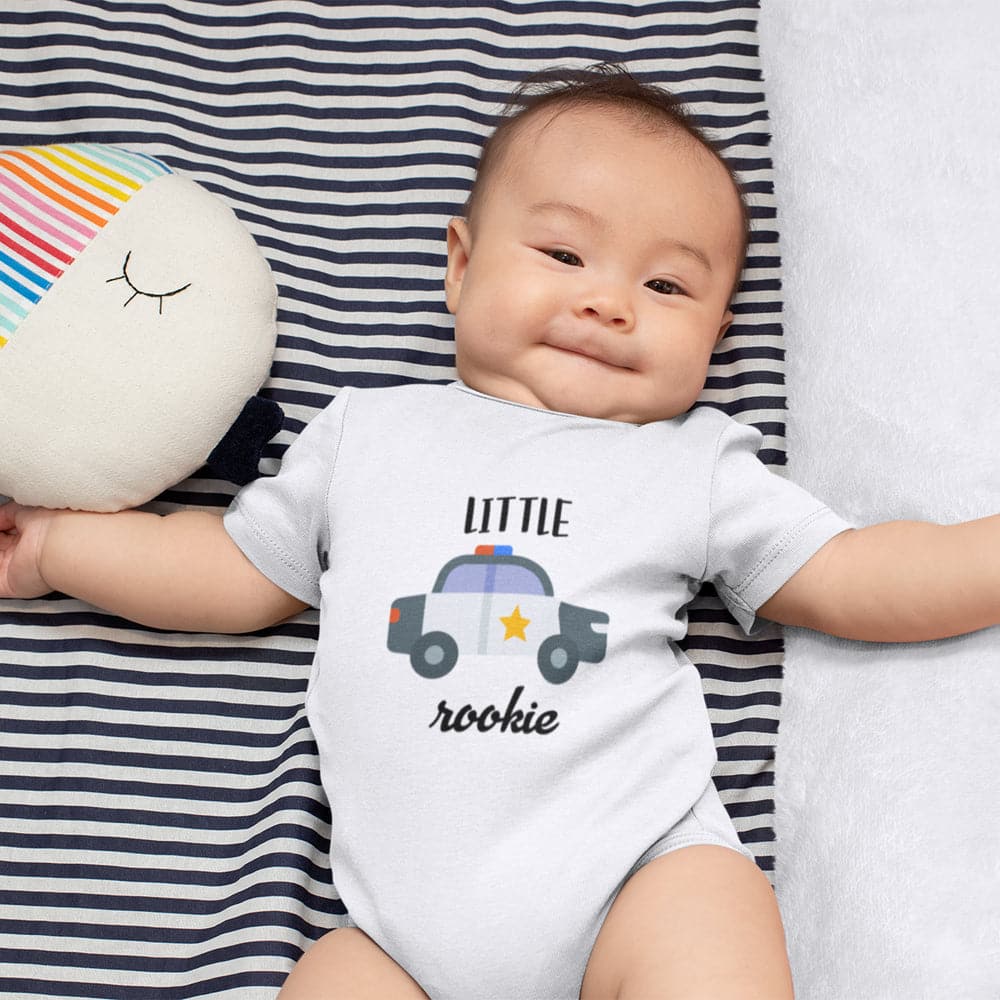 Police Car Baby Onesie - Police Officer Baby Onesie - Little Rookie Baby Onesie - Policemen Baby Onesie - Newborn Baby Onesie