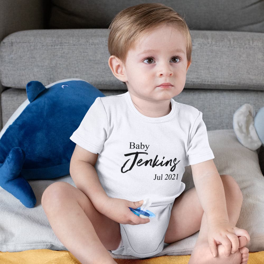 Pregnancy Reveal - Customized Baby Clothes - Baby Onesie Announcement - Baby Announcement Onesie - Personalized Baby Onesie - Pregnancy Announcement Onesie