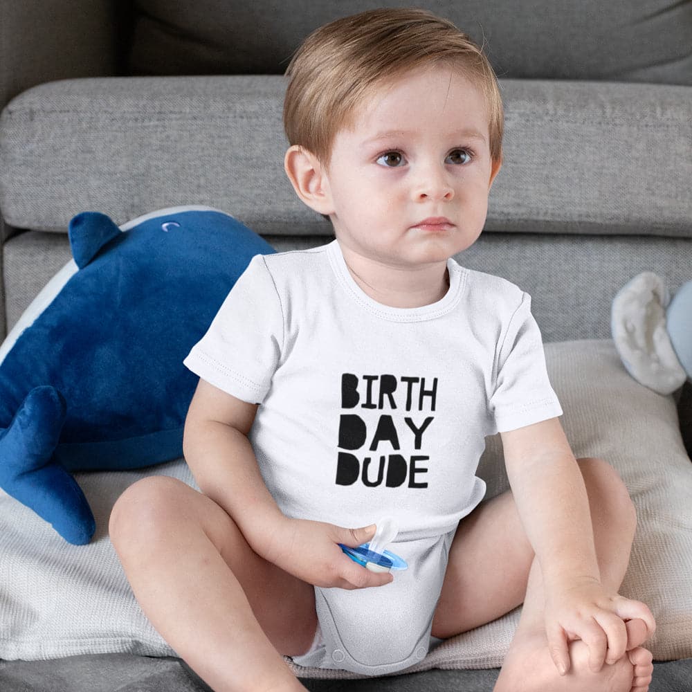 Birthday Boy Onesie - Birthday Dude Boy Onesie - Birthday Baby Clothes