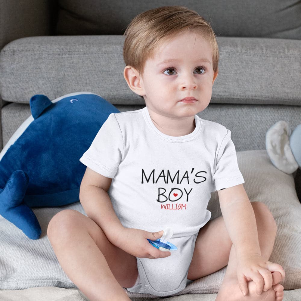 Mothers Day Baby Onesie - Baby Boy Clothes - Mamas Boy Baby Clothes - Mama's Boy Onesie - Personalized Baby Gifts