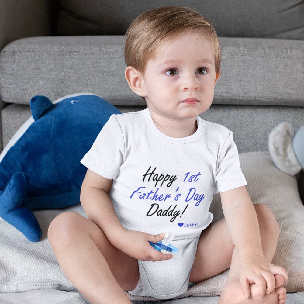 Personalized Baby Onesie - Custom Boy Name Onesie - Baby Boy Onesie - First Fathers Day Onesie - Fathers Day Gift