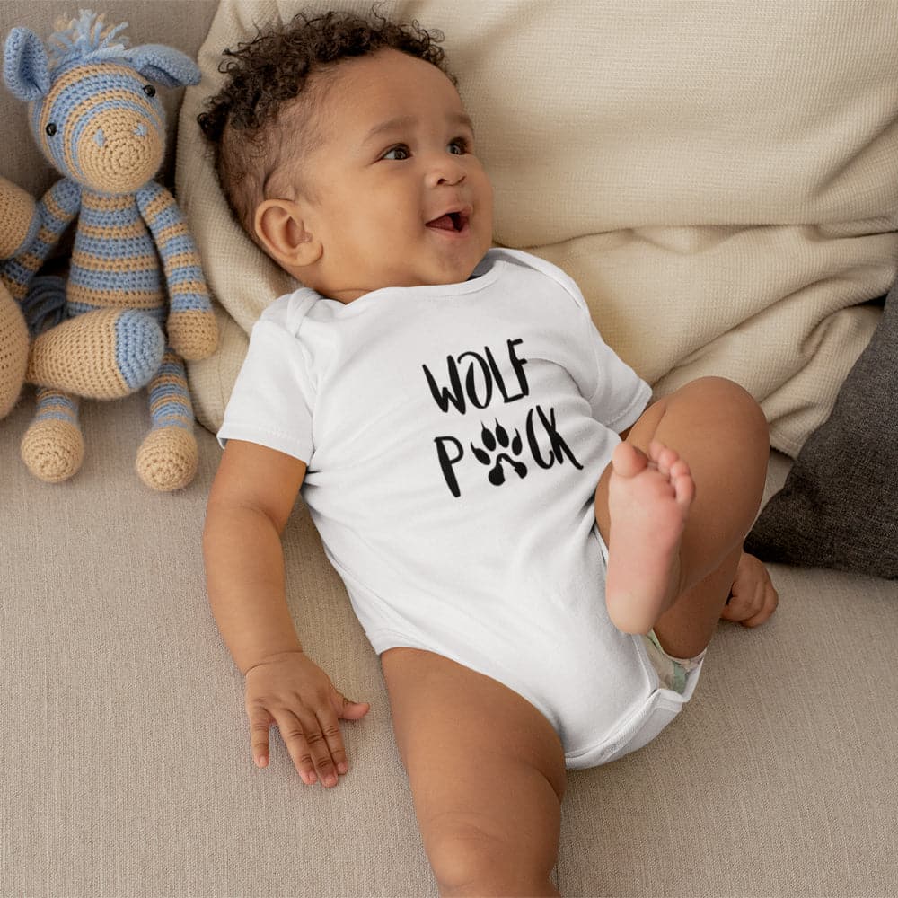 Baby Shower Gift - Cute Wolf Onesie - Wolf Pack Baby Onesie - Wolf Paw Baby Onesie - New To The Pack Onesie