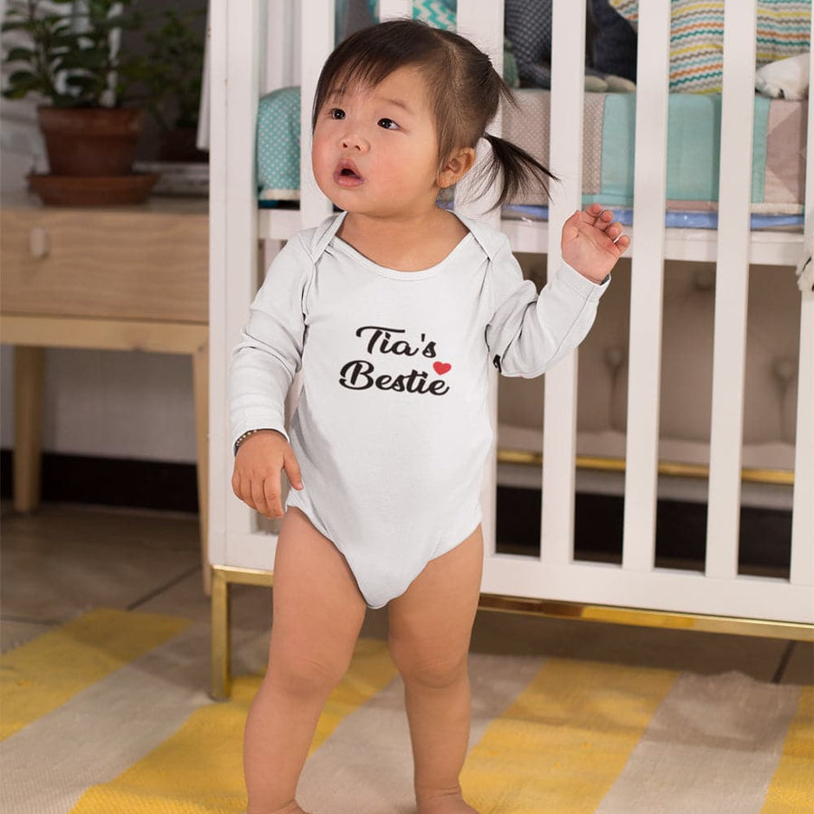 New Tia Baby Onesie - Spanish Baby Clothes - Tia's Bestie Baby Onesie - Tia Baby Onesie - Niece/Nephew Baby Onesie