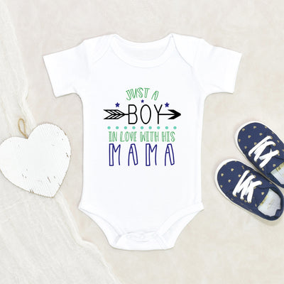 Boys Mother's Day Onesie - Just a Boy Who Loves His Mama Onesie - Mother's Day Onesie