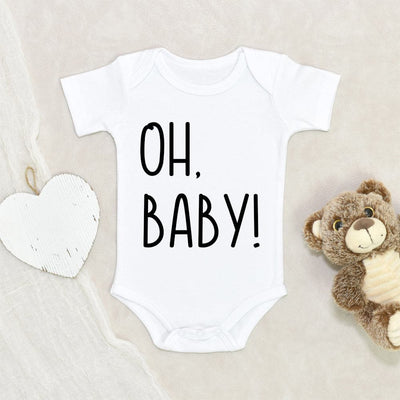 Oh Baby Onesie - Pregnancy Announcement Onesie - Pregnancy Reveal Prop Onesie