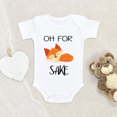 Oh For Fox Sake Baby Onesie - Cute Baby Fox Baby Onesie - Baby Onesie - Fox Onesie- Funny Baby Clothes