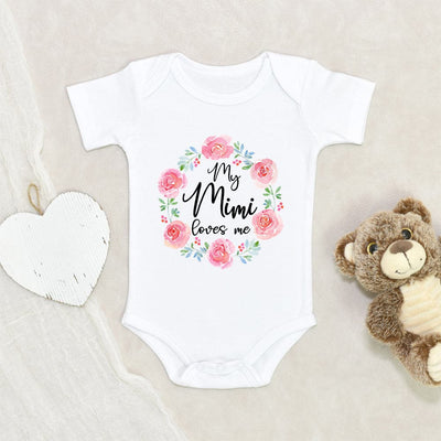 New Mimi Baby Onesie - Cute Baby Onesie - My Mimi Loves Me Baby Onesie - Boho Baby Onesie - Mimi Baby Clothes