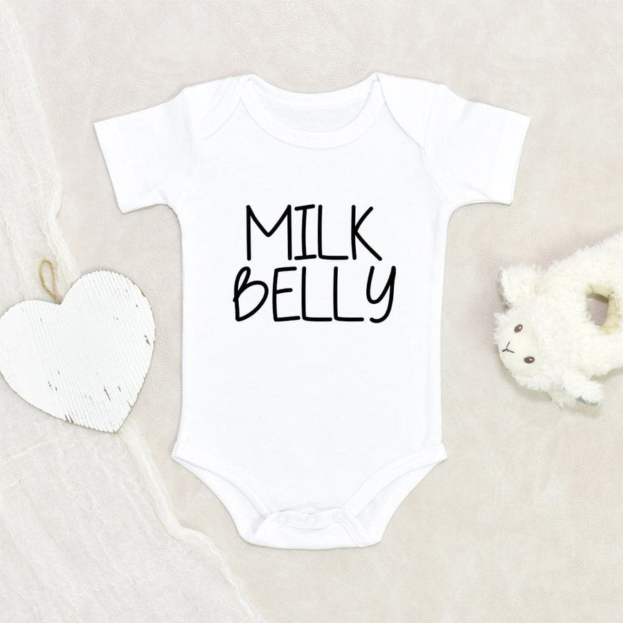 Funny Baby Clothes - Milk Belly Onesie - Funny Milk Onesie - Cute Baby Shower Gift